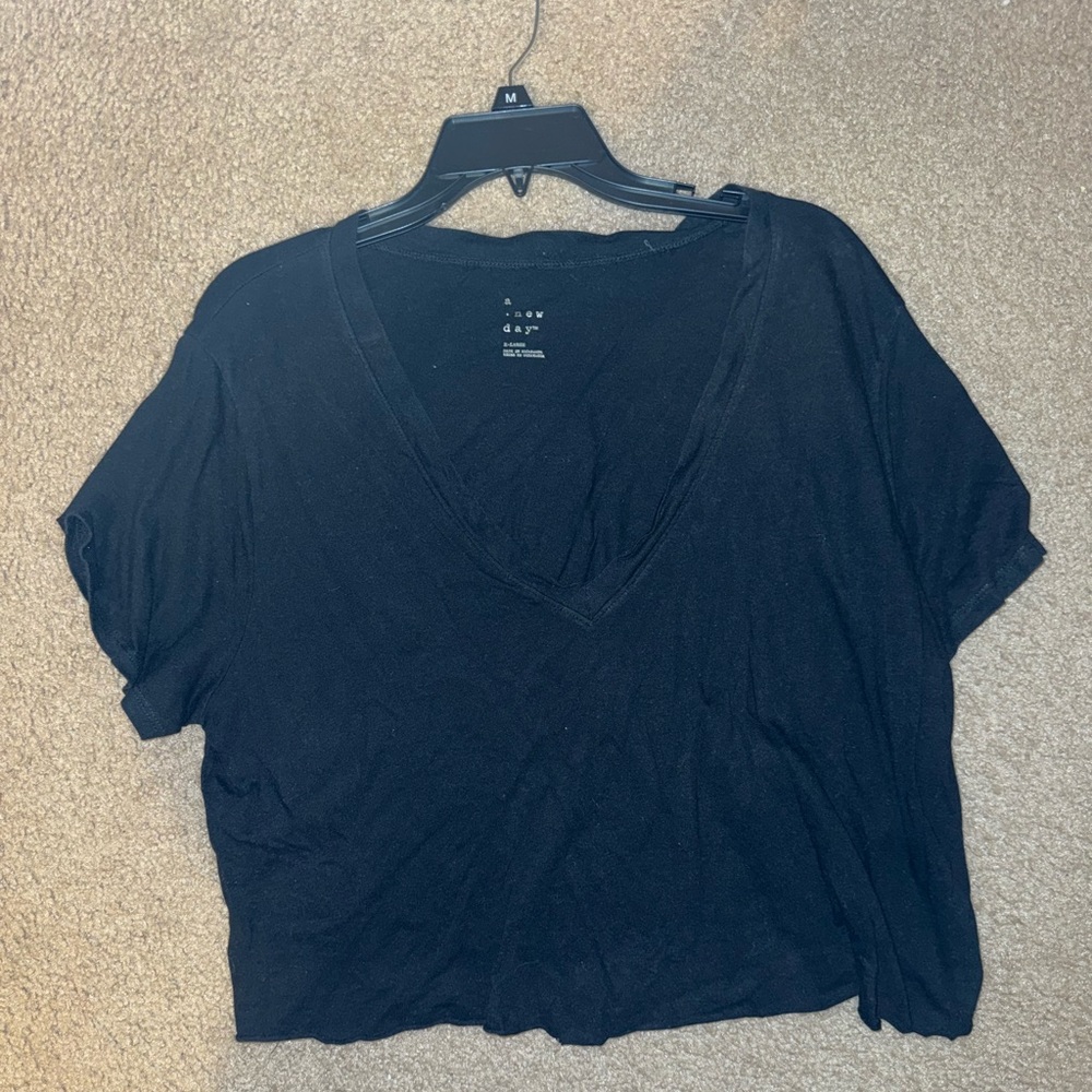 Women Black Crop Top